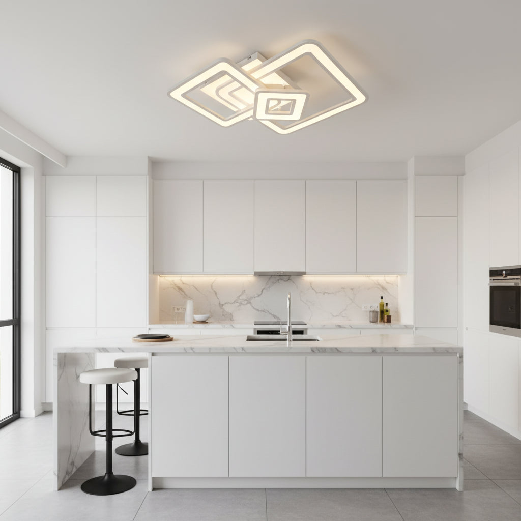 Horetensia Lampadario LED con Telecomando, 116W, Dimmerabile, Luce Calda/Neutra/Fredda, Lampadari LED Bianchi con Telecomando Titolo predefinito Alessandro Design