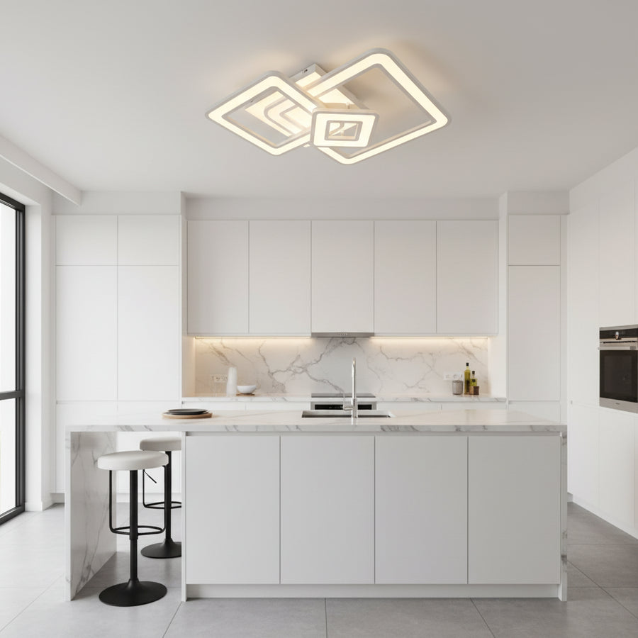 Horetensia Lampadario LED con Telecomando, 116W, Dimmerabile, Luce Calda/Neutra/Fredda, Lampadari LED Bianchi con Telecomando Titolo predefinito Alessandro Design