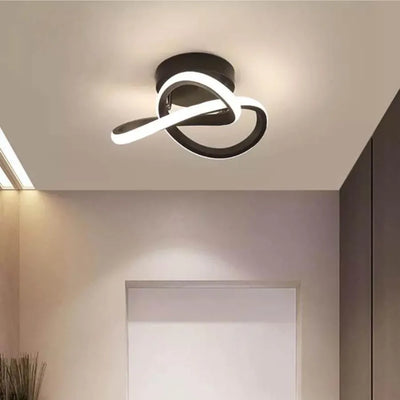 Lampadario a LED VERTEX Flow 24W, Diametro 25cm, Luce Fredda/Calda/Neutra, Nero