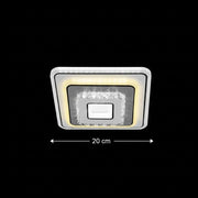 Lustra LED cu cristal MITA 39W, 20x20cm, Patrata, Lumina Rece/Calda/Neutra, Alb Lustre LED Default Title Alessandro Design