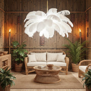 Minoss Lampadario Moderno, 8W, Luce Fredda 6000K, Diametro 75 cm, Piume, Lampadari Moderni Bianco Titolo predefinito Alessandro Design