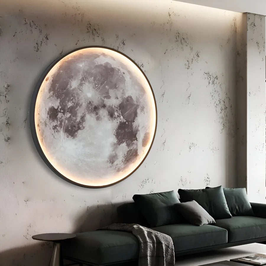 Lampada da Parete Decorativa LED Moon 54W Diametro 80CM Luce Calda Neutra Fredda 3000/4000/6000K Lampadari LED con Telecomando Titolo predefinito Alessandro Design