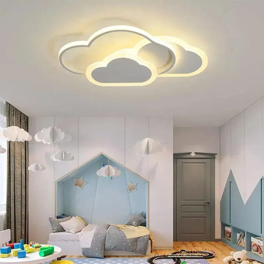 RIOKO Lampadario LED con Telecomando, 48W, 3 Nuvole, Luce Fredda/Calda/Neutra, Dimmerabile, Lampadari LED Bianchi con Telecomando Titolo predefinito Alessandro Design