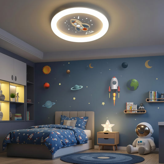 Lampadario LED ROCKET 49W, Diametro 49cm, Luce Fredda/Calda/Neutra, Bianco Blu Lampadari per bambini Titolo predefinito Alessandro Design