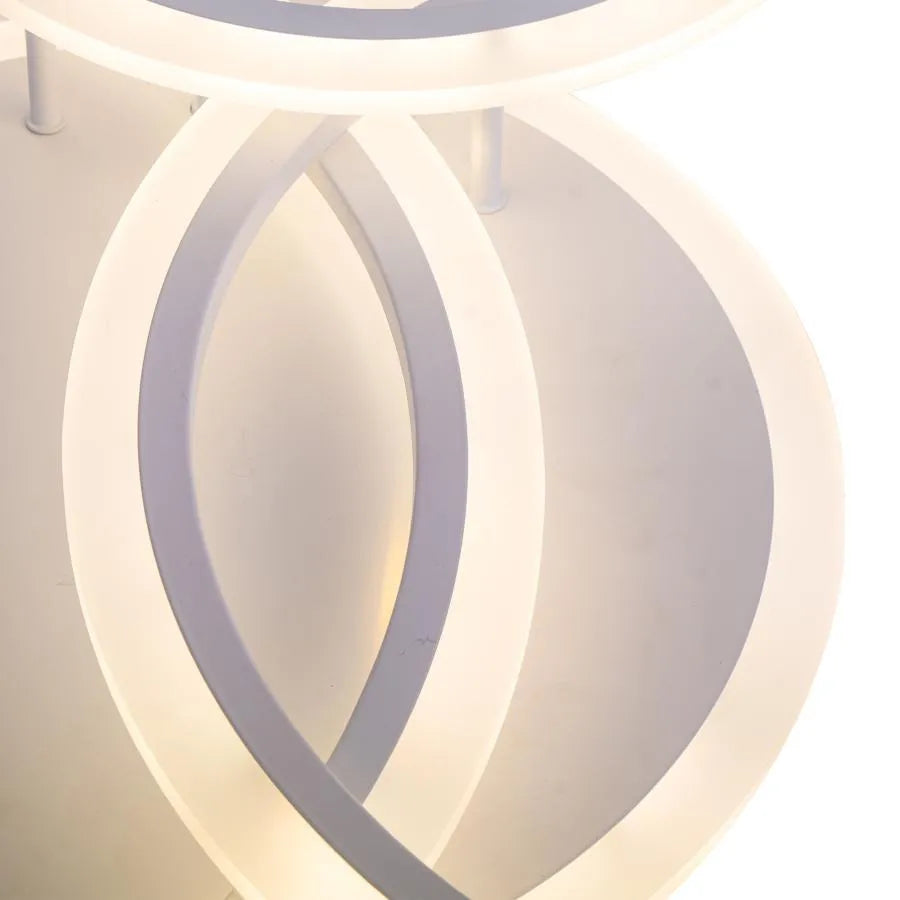 Lampadario a LED con telecomando LUCY 69W, 4 Cerchi, Luce Fredda/Calda/Neutra, Dimmerabile, Lampadario a LED con telecomando Bianco Titolo predefinito Alessandro Design