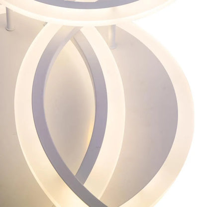 Lampadario a LED con telecomando LUCY 69W, 4 Cerchi, Luce Fredda/Calda/Neutra, Dimmerabile, Lampadario a LED con telecomando Bianco Titolo predefinito Alessandro Design