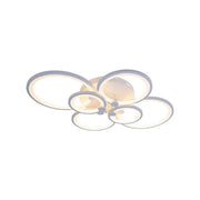Lampadario a LED con telecomando ALANI 168W, 6 Cerchi, Luce Fredda/Calda/Neutra, Dimmerabile, Lampadario a LED Bianco con telecomando Titolo predefinito Alessandro Design