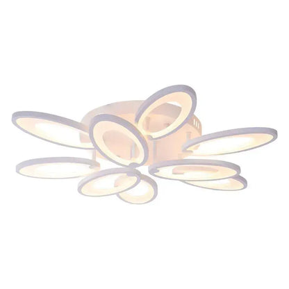 Lampadario LED con telecomando SUNFLOWER 98W, 9 Elementi, Luce Fredda/Calda/Neutra, Dimmerabile, Lampadari LED Bianchi con Telecomando Titolo predefinito Alessandro Design