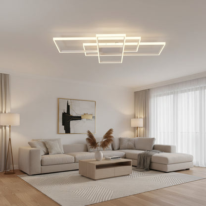 Lampadario LED con telecomando LANDEN 84W, 3 Elementi, Luce Fredda/Calda/Neutra, Dimmerabile, Lampadari LED Bianchi con Telecomando Titolo predefinito Alessandro Design