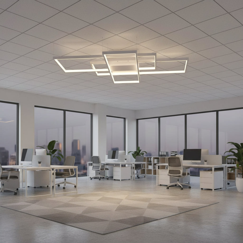 Lampadario LED con telecomando LANDEN 84W, 3 Elementi, Luce Fredda/Calda/Neutra, Dimmerabile, Lampadari LED Bianchi con Telecomando Titolo predefinito Alessandro Design