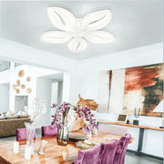 Lampadario a LED con telecomando ORCHID 66W, 5 Petali, Luce Fredda/Calda/Neutra, Dimmerabile, Lampadario a LED Bianco con telecomando Titolo predefinito Alessandro Design