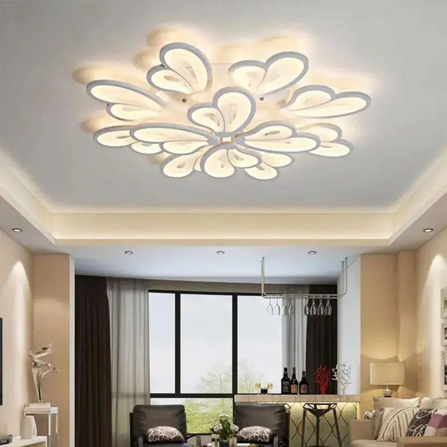 Lampadario a LED con telecomando BLOSSOM 146W, 12 Petali, Luce Fredda/Calda/Neutra 3000k/4000k/6000k, Dimmerabile, Lampadario a LED Bianco con telecomando Titolo predefinito Alessandro Design
