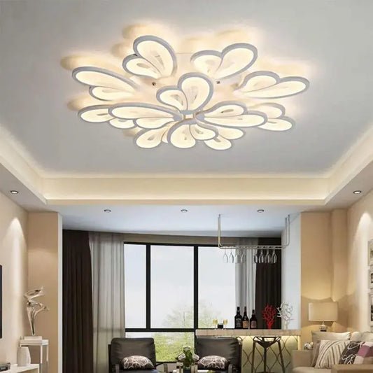 Lampadario a LED con telecomando BLOSSOM 146W, 12 Petali, Luce Fredda/Calda/Neutra 3000k/4000k/6000k, Dimmerabile, Lampadario a LED Bianco con telecomando Titolo predefinito Alessandro Design