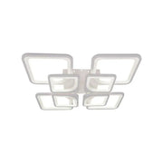 Lampadario a LED con telecomando ZOE 138W, 8 Quadrati, Luce Fredda/Calda/Neutra, Dimmerabile, Lampadario a LED Bianco con telecomando Titolo predefinito Alessandro Design