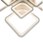 Lampadario a LED con telecomando ZOE 138W, 8 Quadrati, Luce Fredda/Calda/Neutra, Dimmerabile, Lampadario a LED Bianco con telecomando Titolo predefinito Alessandro Design