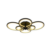 Lampadario LED con telecomando ALANI 152W, 6 Cerchi, Luce Fredda/Calda/Neutra, Dimmerabile, Nero Lampadari LED con Telecomando Titolo predefinito Alessandro Design