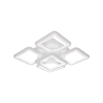 Lampadario a LED con telecomando FELY 80W, 5 Quadrati, Luce Fredda/Calda/Neutra, Dimmerabile, Lampadario a LED con telecomando Bianco Titolo predefinito Alessandro Design