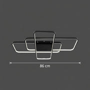IANUSIS Lampadario LED con telecomando 95W, 3 Elementi, Luce Fredda/Calda/Neutra, Dimmerabile, Nero Lampadari LED con Telecomando Titolo predefinito Alessandro Design