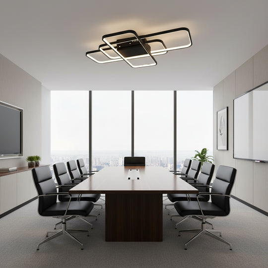 IANUSIS Lampadario LED con telecomando 95W, 3 Elementi, Luce Fredda/Calda/Neutra, Dimmerabile, Nero Lampadari LED con Telecomando Titolo predefinito Alessandro Design