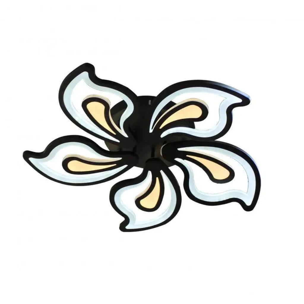 Lampadario LED con telecomando GLORIOSA 150W, 5 Petali, Luce Fredda/Calda/Neutra, Dimmerabile, Nero Lampadari LED con Telecomando Titolo predefinito Alessandro Design