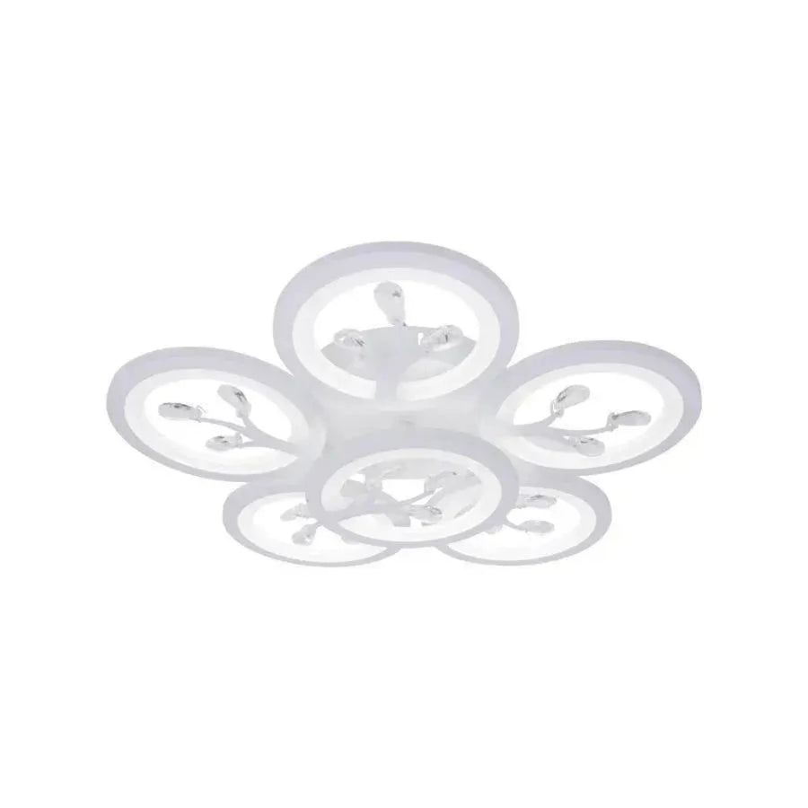 Lampadario a LED con telecomando e cristallo DAISY 78W, 6 Elementi, Luce Fredda/Calda/Neutra, Dimmerabile, Lampadario a LED Bianco con telecomando Titolo predefinito Alessandro Design