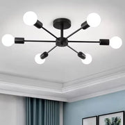 Lampadario Mikkos 6XE27, diametro 49cm, Lampadari Moderni Nero Titolo predefinito Alessandro Design