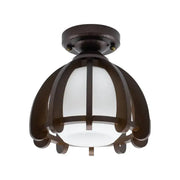 Lampadario Mina, 1xE27, Marrone con lampadari classici bianchi, legno e vetro Titolo predefinito Alessandro Design