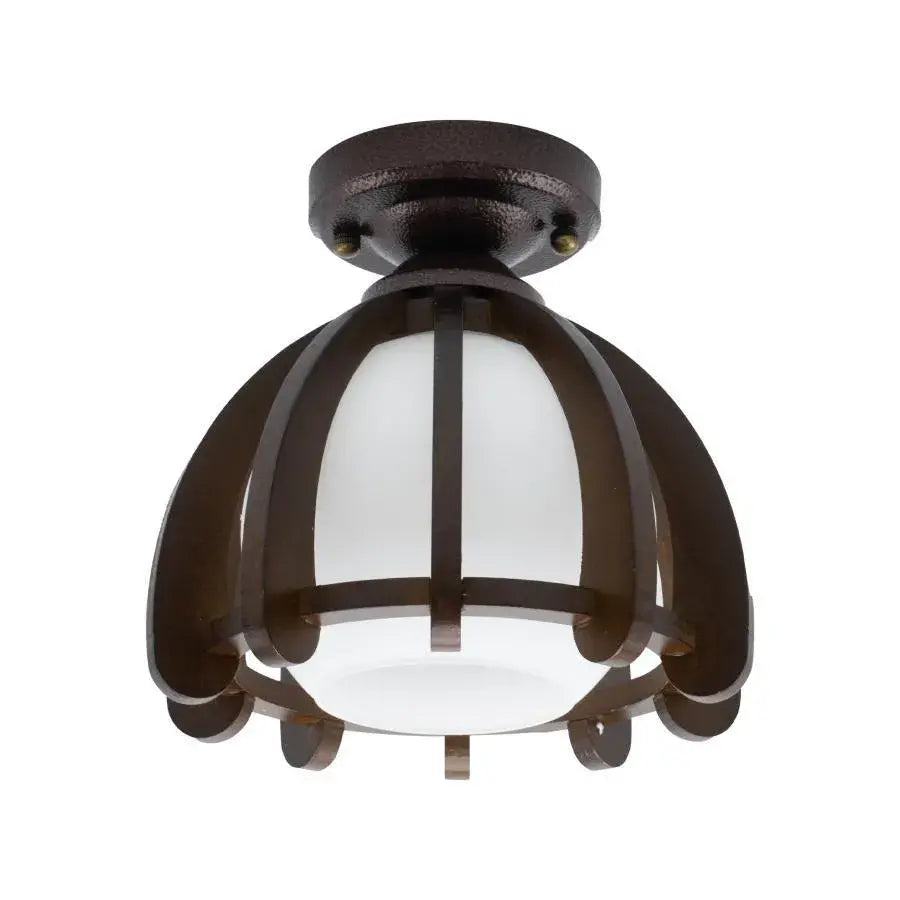 Lampadario Mina, 1xE27, Marrone con lampadari classici bianchi, legno e vetro Titolo predefinito Alessandro Design