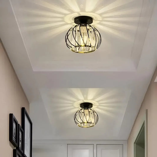 Lampadario Monica, 1 X E27, Ø 16 cm, Nero, Metallo/Vetro Lampadari Classici Titolo predefinito Alessandro Design