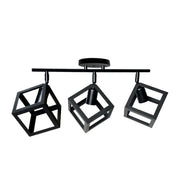 Lampadario FORMA CUB -STRUKTUR Trio, 3xE27, Nero, Metallo Lampadari Industriali Titolo predefinito Alessandro Design
