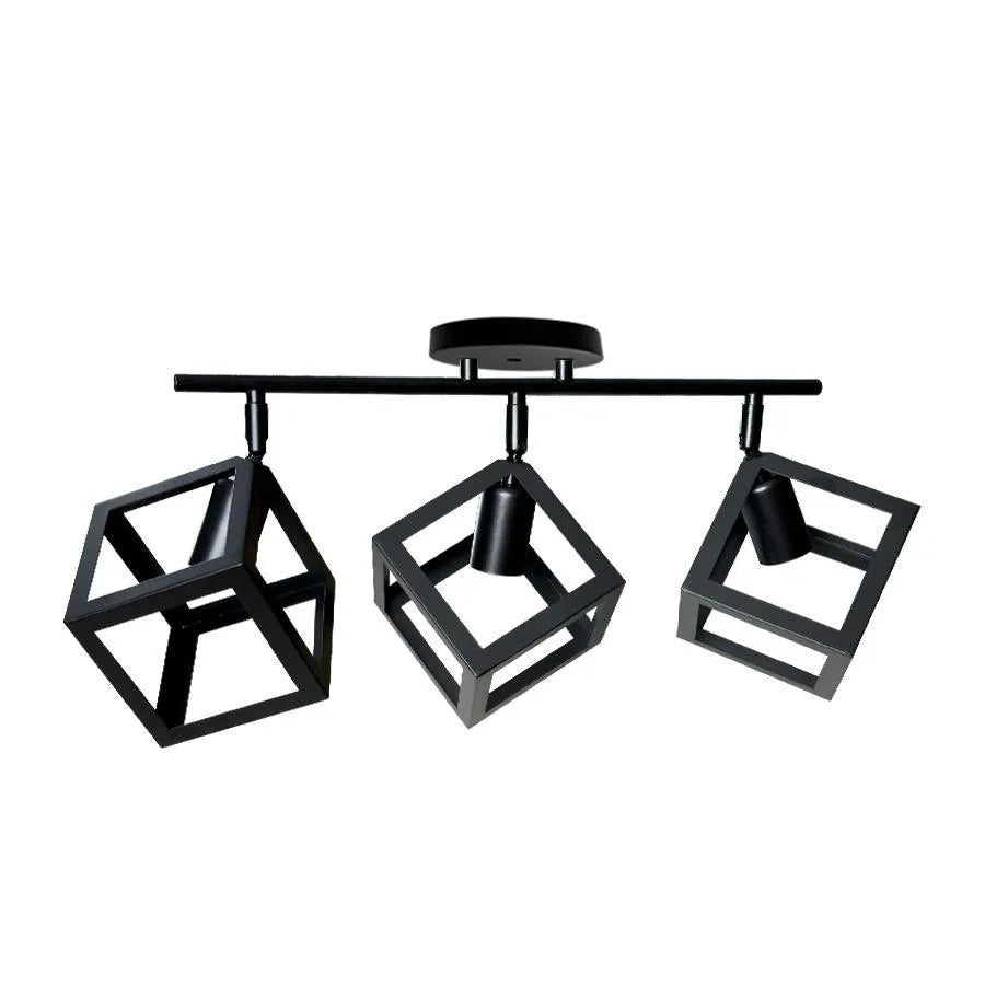 Lampadario FORMA CUB -STRUKTUR Trio, 3xE27, Nero, Metallo Lampadari Industriali Titolo predefinito Alessandro Design