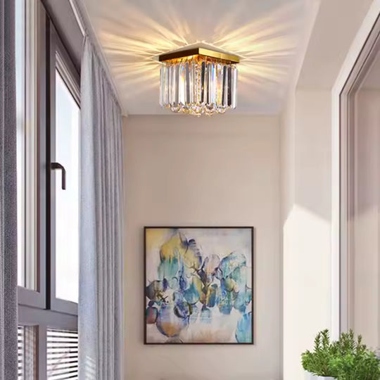 Lampadario Cristallo MARTINEZ Linear Luxe, Diametro 35cm, 4x E14, Candelabri Moderni Oro Lucido Titolo predefinito Alessandro Design