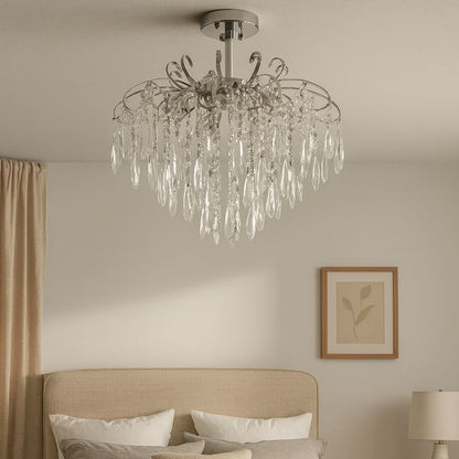 Lampadario in cristallo EDINBURGH Eleganza, 5xE27, diametro 47 cm, cromo lucido Lampadari classici Titolo predefinito Alessandro Design