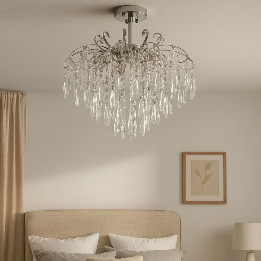 Lampadario in cristallo EDINBURGH Eleganza, 5xE27, diametro 47 cm, cromo lucido Lampadari classici Titolo predefinito Alessandro Design