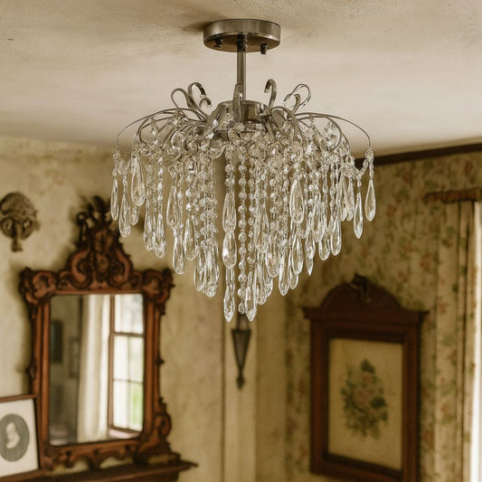 Lampadario in cristallo EDINBURGH Eleganza, 5xE27, diametro 47 cm, cromo lucido Lampadari classici Titolo predefinito Alessandro Design