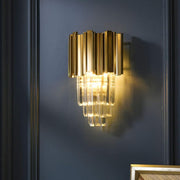 BLOIS Piccolo Cristal Lampadario, 2xE14, Lampade da parete per interni predefinite in oro Titolo Alessandro Design