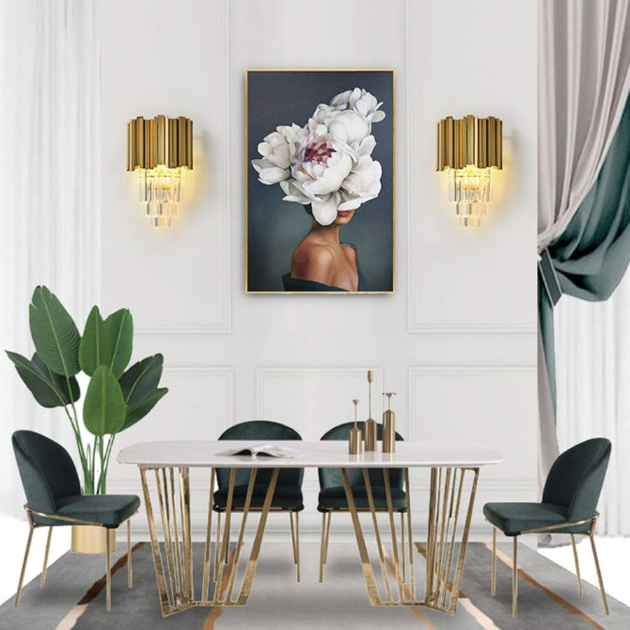 BLOIS Piccolo Cristal Lampadario, 2xE14, Lampade da parete per interni predefinite in oro Titolo Alessandro Design