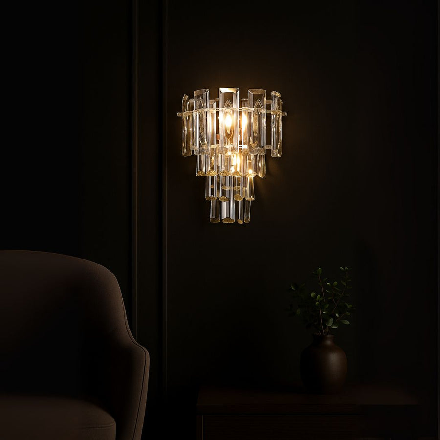 Lampada da parete Cristal BELMONTE, 3x E14, Trasparente Lampada da parete per interni Titolo predefinito Alessandro Design