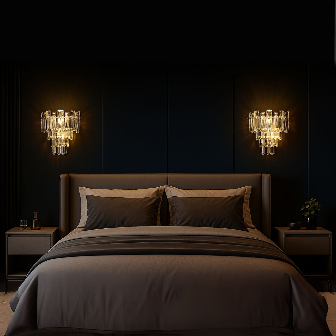 Lampada da parete Cristal BELMONTE, 3x E14, Trasparente Lampada da parete per interni Titolo predefinito Alessandro Design