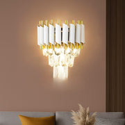 Lampadario in cristallo VERSAILLES Piccolo, 2xE14, Lampada da parete per interni predefinita bianca Titolo Alessandro Design