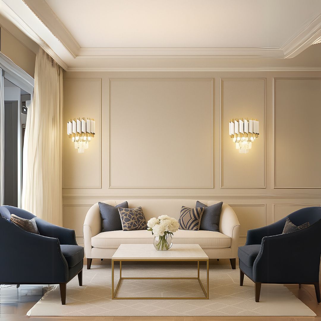 Lampadario in cristallo VERSAILLES Piccolo, 2xE14, Lampada da parete per interni predefinita bianca Titolo Alessandro Design
