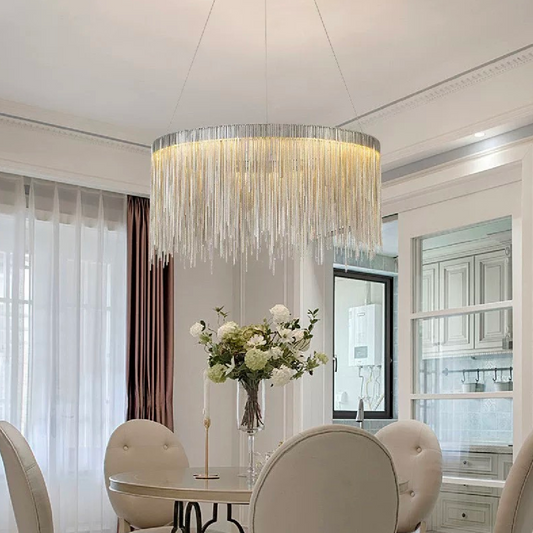 Lampadario LED a sospensione con telecomando ILLUMINA MAGNUS, 20W, Luce Fredda/Calda/Neutra, Dimmerabile, Candelabro Moderno Argento Titolo predefinito Alessandro Design