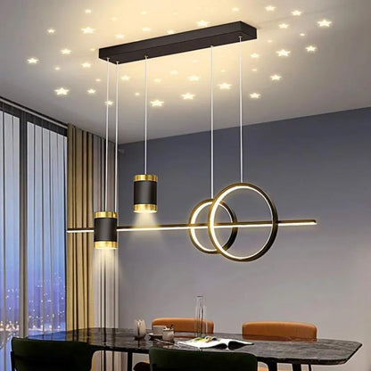 Lustra LED suspendata cu telecomanda PAULINA 60W, lumina Rece/Calda/Neutra, Dimabila, Negru, Inaltime Reglabila Lustre LED cu Telecomanda Default Title Alessandro Design