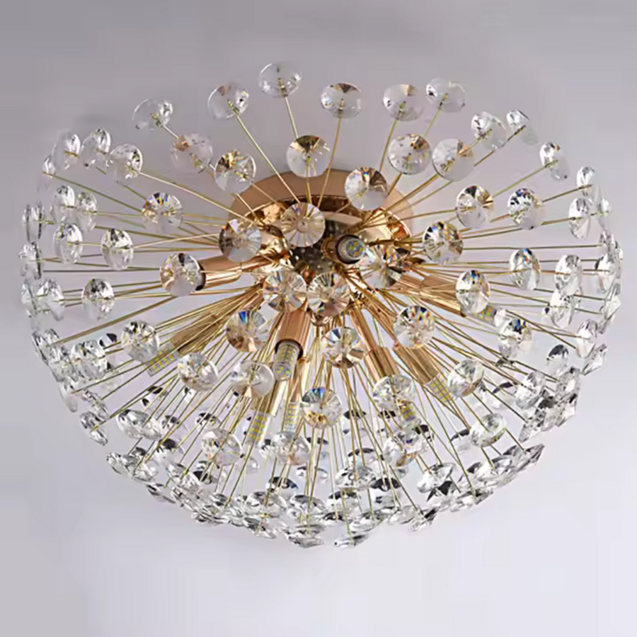 Lampadario di cristallo MINUE, 4x G9, diametro 35 cm, Lampadari di cristallo oro lucido Titolo predefinito Alessandro Design