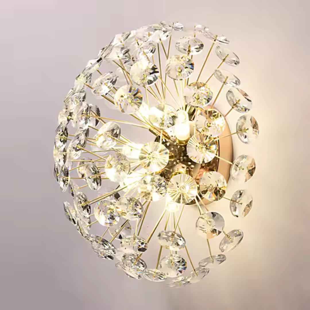 Lampadario di cristallo MINUE, 4x G9, diametro 35 cm, Lampadari di cristallo oro lucido Titolo predefinito Alessandro Design