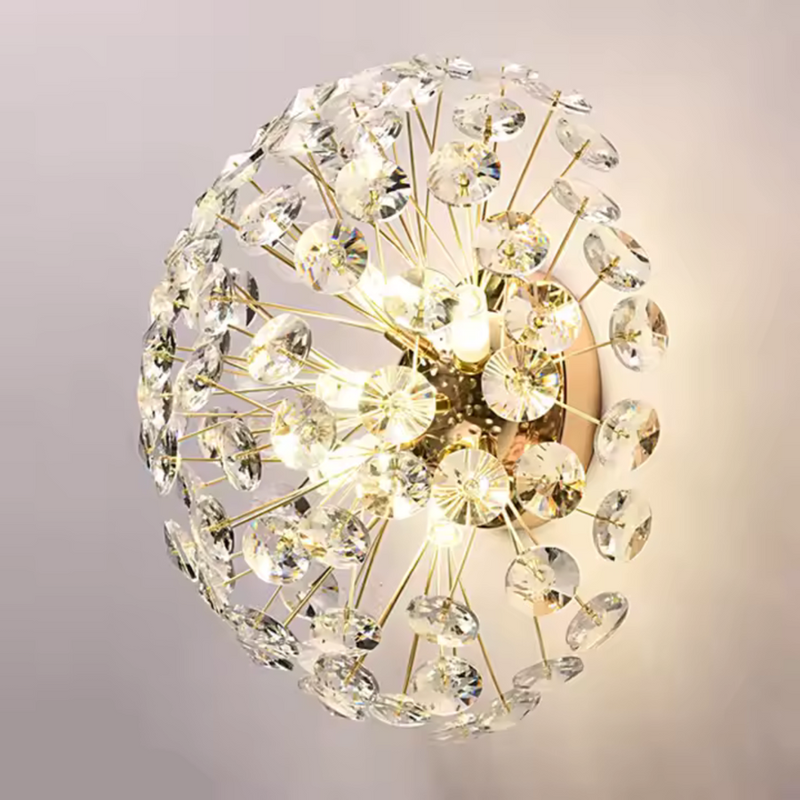 Lampadario di cristallo MINUE, 4x G9, diametro 35 cm, Lampadari di cristallo oro lucido Titolo predefinito Alessandro Design