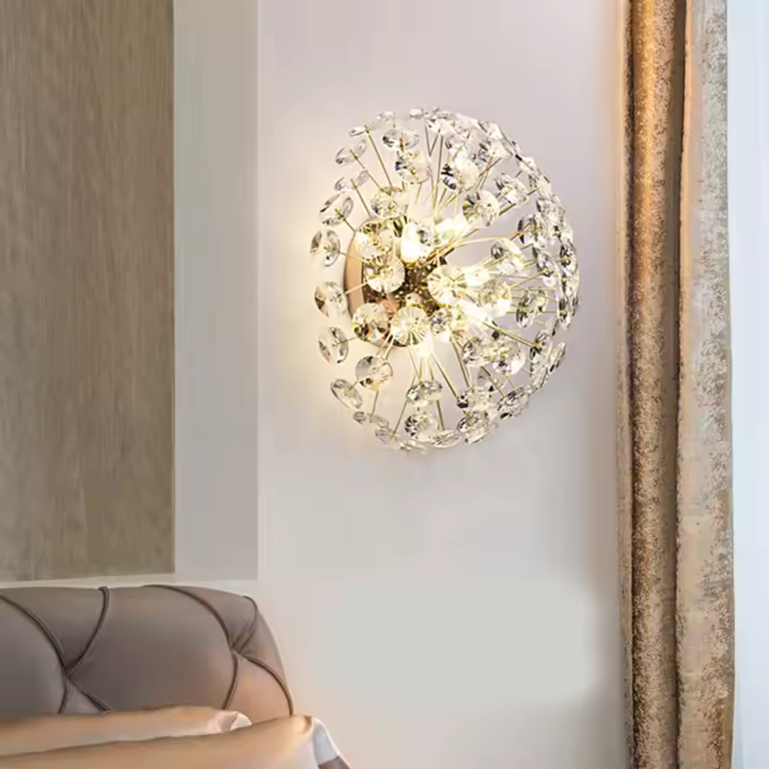 Lampadario di cristallo MINUE, 4x G9, diametro 35 cm, Lampadari di cristallo oro lucido Titolo predefinito Alessandro Design
