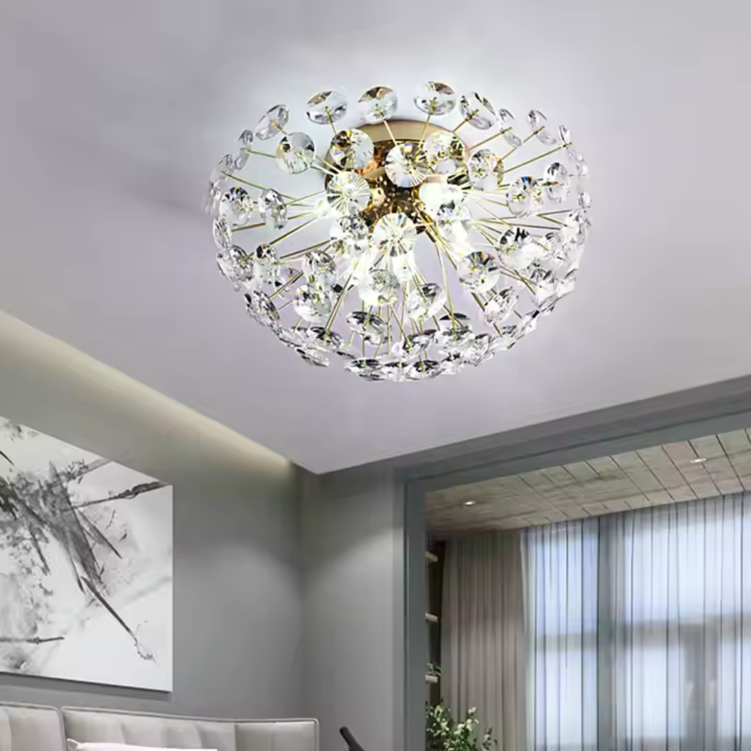 Lampadario di cristallo MINUE, 4x G9, diametro 35 cm, Lampadari di cristallo oro lucido Titolo predefinito Alessandro Design