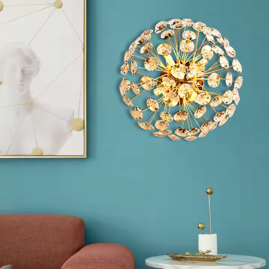 Lampadario di cristallo MINUE, 4x G9, diametro 35 cm, Lampadari di cristallo oro lucido Titolo predefinito Alessandro Design