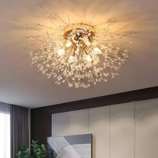 Lampadario in Cristallo RONDO Vivace, 6x G9, Diametro 50 cm, Lampadari in Cristallo Oro Lucido Titolo predefinito Alessandro Design